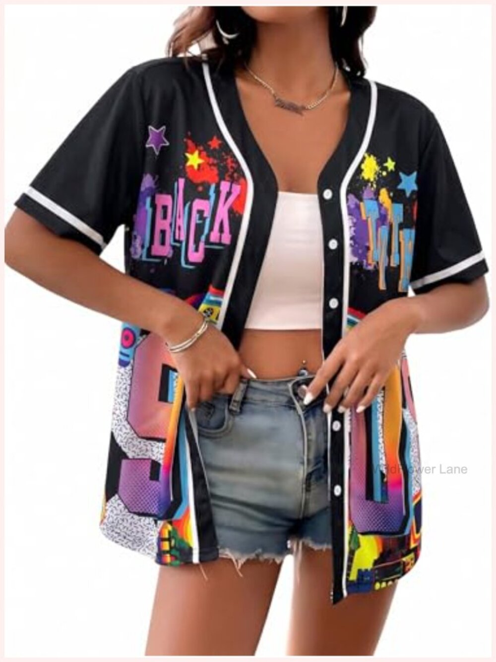 Vintage 80s 90s Baseball Jersey Retro Hip Hop Costume Top